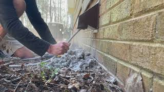 CLEANING a DRYER VENT 90 BLOCKAGE 3 CYCLES  1LOAD NOOO almetaldryervent satisfying facebook [upl. by Ssyla]