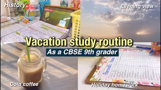 Vacation Study Vlog 💗 As a CBSE 9th grader Cold coffee history holidays and more [upl. by Crooks230]