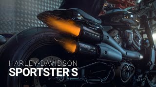 HarleyDavidson Sportster S Exhaust Upgrade  Legendary sound Modern Design  Cobra Sport Exhausts [upl. by Ateekram]