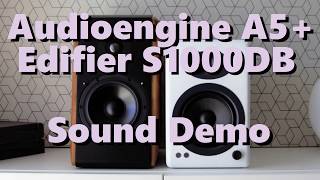 Edifier S1000DB vs Audioengine A5  Sound Demo w Bass Test [upl. by Errehs]