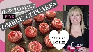 How to make BEAUTIFUL OMBRE CUPCAKES l Tutorial [upl. by Nyleda]