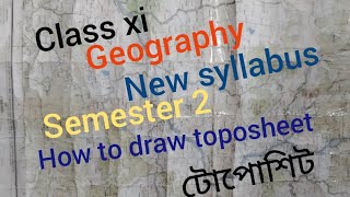 How to draw toposheet map✅  geography  class xi  semester 2 [upl. by Lula]