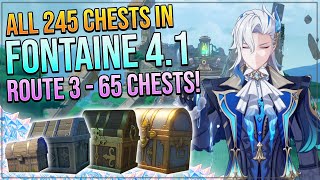 Genshin Impact 41 Complete 245 Chest Guide Fontaine Research Institute  ROUTE 3  65 CHESTS [upl. by Currier584]