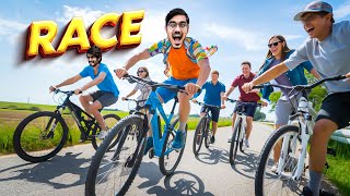 सबसे खतरनाक साइकिल रेस कौन जीतेगा  EXTREME BICYCLE RACE CHALLENGE  Who Will Win [upl. by Atiuqcaj]