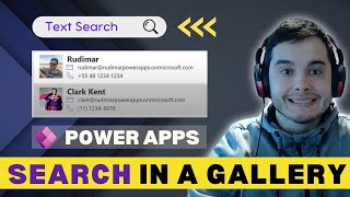 How to Search Gallery Content Using Text Input in Power Apps [upl. by Siraval]