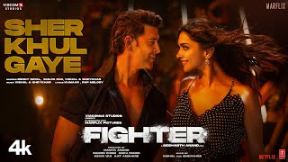 FIGHTER Sher Khul Gaye Song Hrithik Deepika VishalSheykhar Benny Shilpa Kumaar BoscoCaesar [upl. by Huber215]