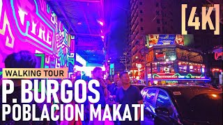 Weekend Nightlife on Burgos St Poblacion Makati Red Light District Walk Tour 2023 [upl. by Dorris139]