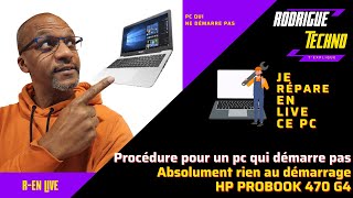 Comment procéder quand un pc ne démarre pas et quil ne se passe rien quand on appuie sur le bouton [upl. by Rakia]