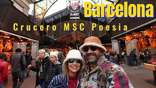 BARCELONA🇪🇸 excursión Crucero MSC Poesía recorremos a pie la hermosa ciudad Española hellox2travels [upl. by Sims248]