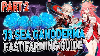 Sea Ganoderma 73 Locations PART 2 FAST FARMING ROUTE  Genshin Impact 24 [upl. by Htedirem]