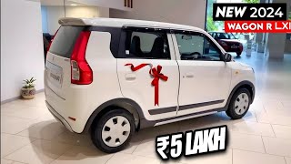 Maruti Suzuki Wagon r 2024 new model in india Wagon r LXI 2024 Affordable Price Review [upl. by Elison]