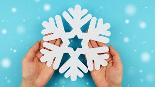 How to make easy paper snowflake  DIY Christmas craft  Handmade [upl. by Russom458]