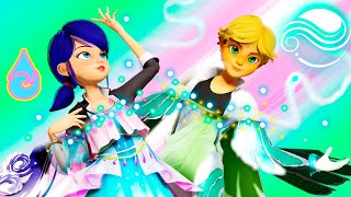 Miraculous Ladybug ELEMENTAL POWERS  Marinette  Water  Adrien  Wind new TRANSFORMATIONS [upl. by Ingra]