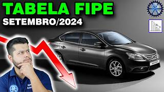 TABELA FIPE SETEMBRO2024  MELHOR HORA para TROCAR de CARRO [upl. by Louella]