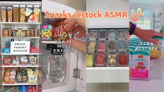 Snacks restock  organizing and restocking ASMR  Tiktok compilation 🍬🍭🍫 [upl. by Aneel]