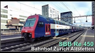 Zürcher SBahn der ersten Generation  SBB Re450 beim Bahnhof Altstetten Stadt Zürich Schweiz 2023 [upl. by Baxter]