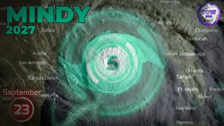 Track of Hypothetical Hurricane Mindy 2027 TropicalCycloneWatch [upl. by Peder]