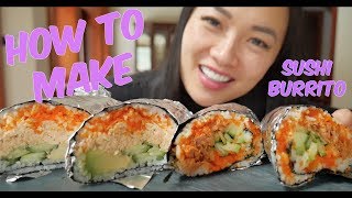 How to make SUSHI BURRITO QUICK and EASY  SASVlogs [upl. by Mian55]