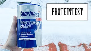 DM Sportness  Protein 90 Shakeneutraler Geschmack  EIWEISSTEST [upl. by Noelani]