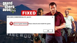 Out of Game Memory Error Fixed  GTA5 Game Crash Fix  2024 [upl. by Blackburn695]