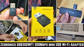 Zebronics USB300WF1 WiFi Dongle Mini Adapter 300Mbps for Desktop Laptop Detail Review  Speed Test [upl. by Arahk808]