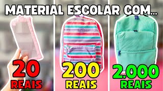 MATERIAL ESCOLAR COM 20 200 E 2000 REAIS [upl. by Lrig]