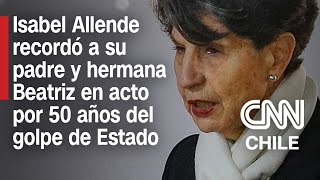 Discurso completo Senadora Isabel Allende en conmemoración por 50 años del golpe de Estado de 1973 [upl. by Jehovah444]