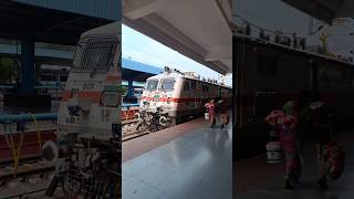 Fresh BZA WAP7 with 12805 Visakhapatnam Lingampalli Janmabhoomi Express arrives Gunturwap7train [upl. by Arhat]