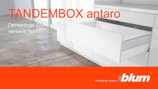 Blum TANDEMBOX antaro Drawer Front Removal Instructions [upl. by Upton]