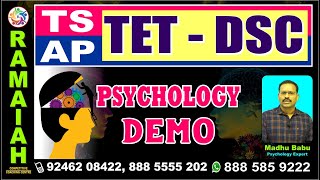 TSAP TET  DSC  PSYCHOLOGY DEMO  MADHU BABU  PSYCHOLOGY EXPERT [upl. by Namyl]