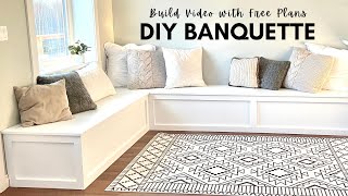 DIY Banquette Bench with Flip Up Storage [upl. by Miran]