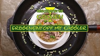 Wie kocht man Erbseneintopf mit Kassler im Slow Cooker [upl. by Llerahc]