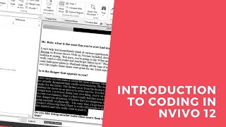 NVivo 12 tutorial  CLEAR EXPLANATION of coding in NVivo 12 [upl. by Mcnutt]