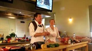 Dario Cecchini and his wife Kim at Cavallo Point Cooking School [upl. by Inaliel]