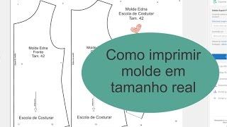 Como imprimir moldes em tamanho real [upl. by Uziel]