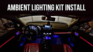 Installing Ambient Lighting Kit for the Honda Civic 2022 [upl. by Arel]