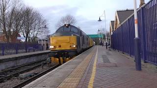 Tones Europhoenix Class 37 Test Train at Shirebrook [upl. by Avuha]