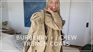 Burberry Kensington amp JCrew Icon Lets Talk Trench Coats [upl. by Nnaeiram]