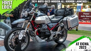 2024 Moto Guzzi V85 TT Modern All Rounder Showcased At EICMA 2023  First Look  India Launch Soon [upl. by Iahk]