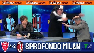 GOL DI MONZA MILAN 42 TONFO ROSSONERO E MANCATO SORPASSO STUDIO INCREDULO NEL FINALE [upl. by Charla]