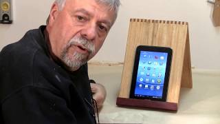 Making a Tablet or iPad Stand  A woodworkwebcom woodworking video [upl. by Attevaj48]