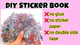 How to make stickers without glueDIY Sticker bookCute Sticker making without double side tape [upl. by Acirne]