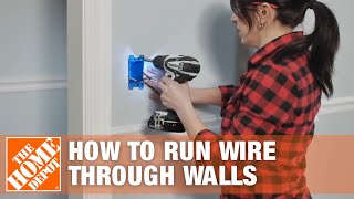 How to RunFish Electrical Wire Through Walls amp Ceilings  The Home Depot [upl. by Rednazxela]