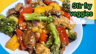 Stir Fry Vegetables  Recipe for Stir fried Vegetables [upl. by Anthia]