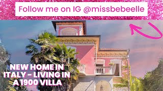 Living in historic 1900 villa in Italy Tour inside and renovations [upl. by Ttereve]