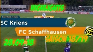 Highlights SC Kriens vs Fc Schaffhausen 280918 [upl. by Jecoa]