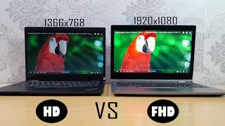 Perbedaan Resolusi LCD HD vs Full HD  1366x768 VS 1920x1080 [upl. by Wojcik]