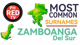 Zamboanga del Sur most common surnames per Municipality [upl. by Baumann]