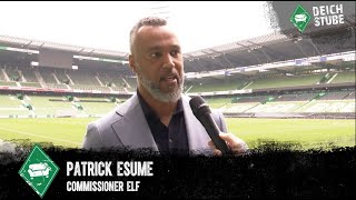 Patrick Esume war „mal kurz Werder BremenFan“ ELFCommissioner über Football im Weserstadion [upl. by Sandro506]