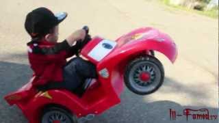 Supercharged Lil Lightning McQueen Power Wheels Wheelie [upl. by Deelaw]